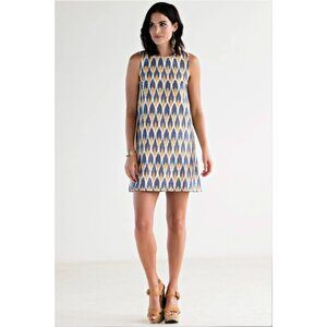 Mata Traders Ikat Polo Dress Peach | Size XS